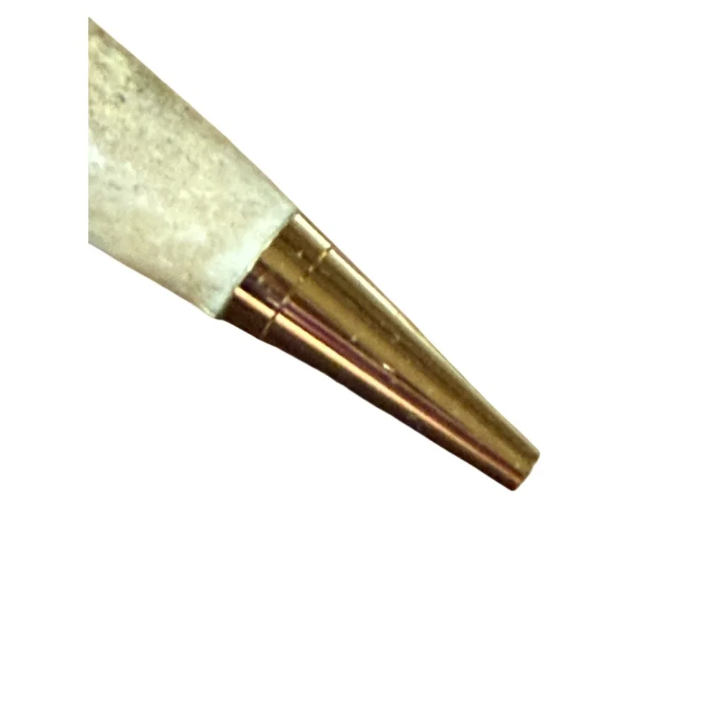 Handmade Deer Antler Ballpoint Pen Gold Tone Hardware Rustic Writing Gift